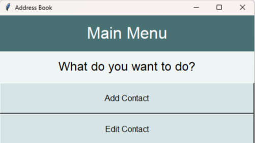 Address Book (GUI)