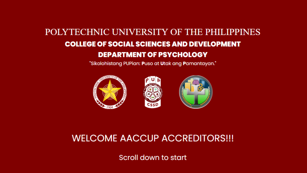 PUP Psychology Department Accreditation Website